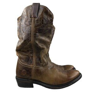Double H Boots Women's Size 8.5M Brown Leather Slouch DH Western Cowboy Boots